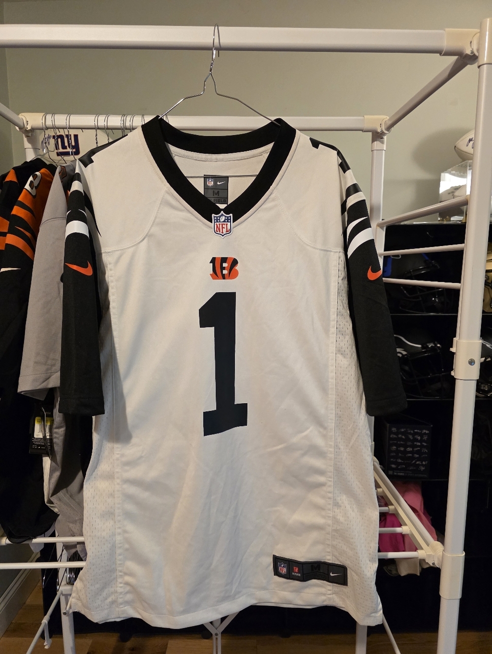 Nike Cincinnati Bengals Color Rush Game Jersey Ja'Marr Chase #1 Sz Men’s M